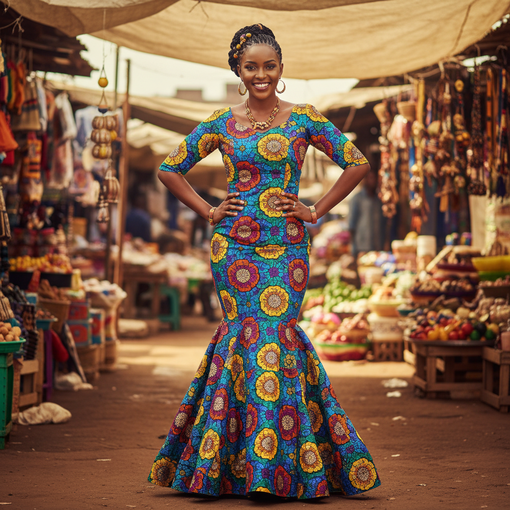 Stunning Ankara Mermaid Dress Perfect for Kenyan Occasions…